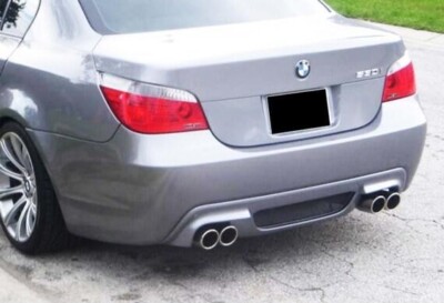 For Bmw E60 M5 Rieger Rear Bumper Trunk Diffuser Gloss Black 2003-2010