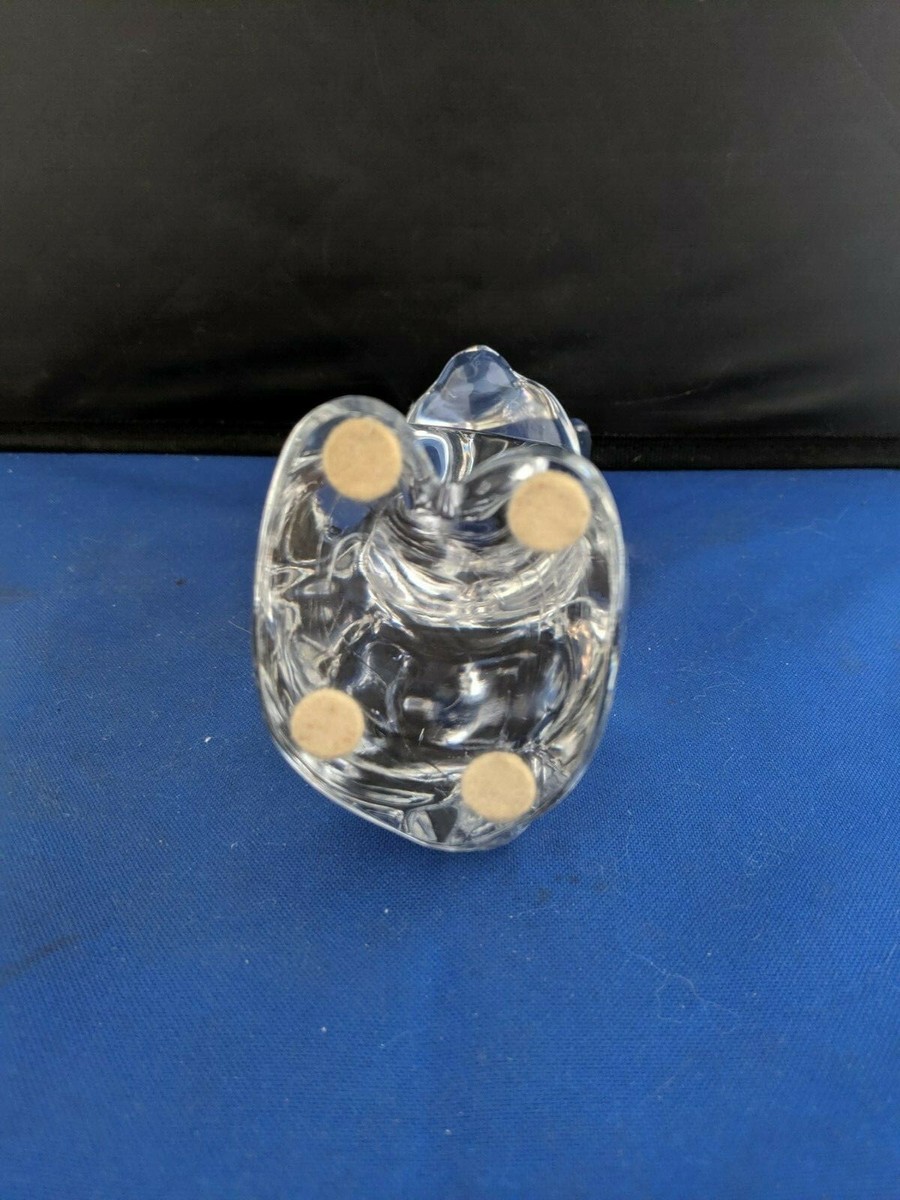 Vintage Daum France Signed Crystal glass Cat Figurine approx 7