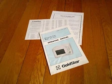 Vtg Goldstar Microwave Oven MANUAL ONLY Operating Guid Instructions ER-5035 Book