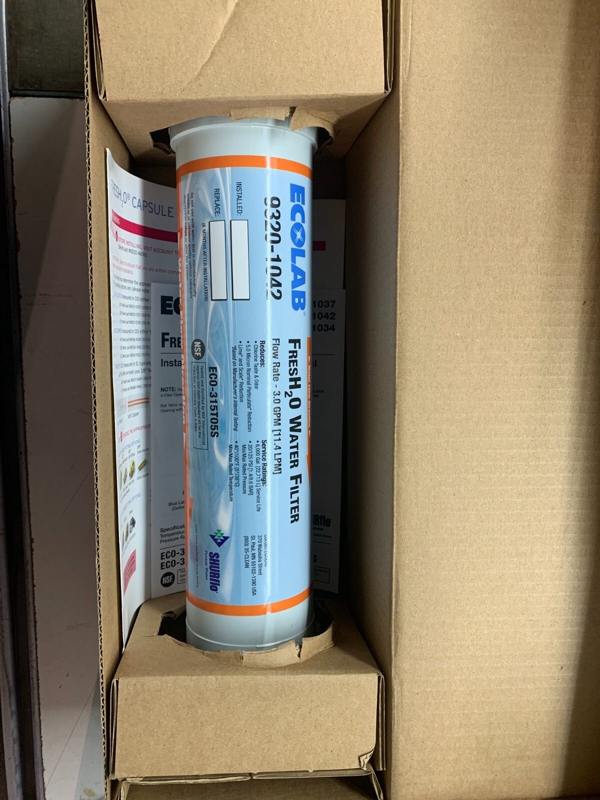 BRAND NEW Ecolab ECO315TO5S Carbon Water Filter 93201042 eBay