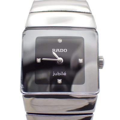 Rado Diastar Jubilee Ceramic Ladies Watch 4P Diamond Black Dial 153.0334.3