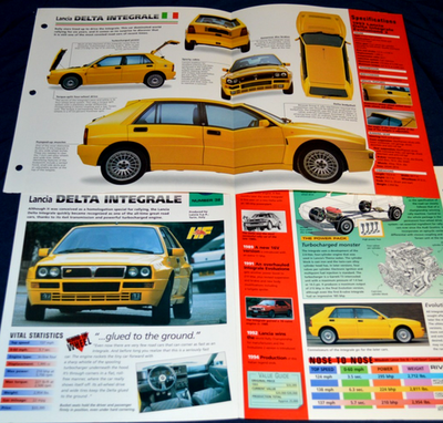 #ad 2 1993 Lancia Delta Integrale Evo 2 Specs Info Original Poster Brochures 93 $19.99