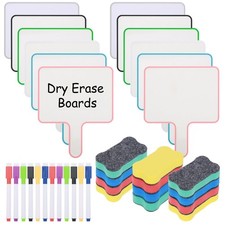 36 PCS Dry Erase Answer Paddle Set Square 8x10 Inch With Markers Erasers