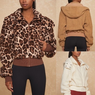 Bianca Sherpa Jacket Cafe Au Lait, Leopard and Pearl THE NOLI SHOP