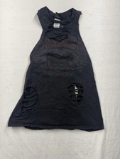 Women's Harley Davidson Black Cutoff Tank Top with Engine Graphic Size XL