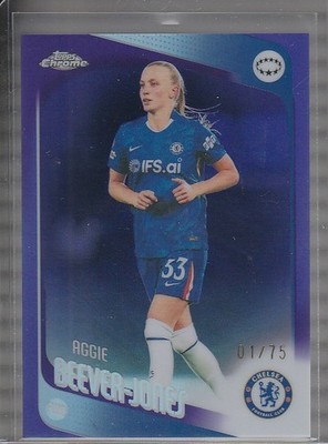 2025-26 Topps Chrome UEFA #19 Aggie Beever-Jones Purple Refractors #/75