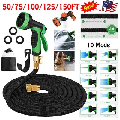 Outdoor Expandable Flexible Garden Water Hose Magic Pipe 50/75/100/150ft