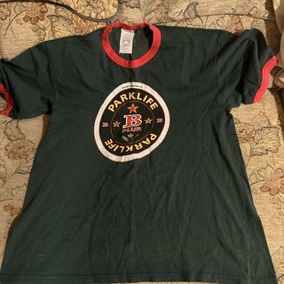 Blur Parklife Beermat brewed in London England Green & red T Shirt OFFICIAL 90s