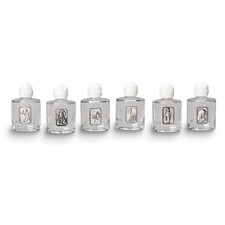 Six Holy Water Glass Bottles Set