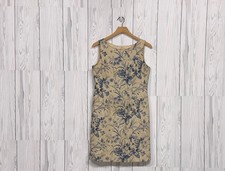 Jessica Howard shift womens size 6p sleeveless floral linen blend above the knee