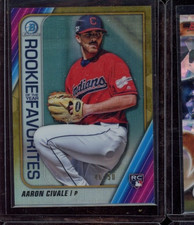 2020 BOWMAN CHROME AARON CIVALE ROY FAVORITES ROOKIE GOLD REFRACTOR 46/50