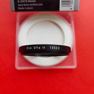 Black/Silver for Leica E39 E43 E46 E49 E52 E55 E60 E62 E67 E82 UVa II UV Filter