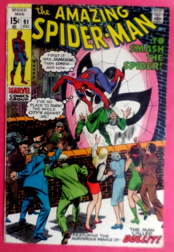 Amazing Spider-man  91 1st Sam Bullit Bronze Age VG