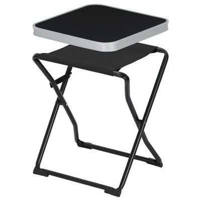 2 in 1 Campinghocker Campingtisch Faltbar mit Tischplatte Klappbar Gartenhocker