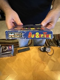 BurgerTime Nintendo NES Authentic Game Cartridge 1987, CIB, TESTED