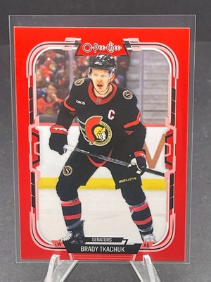 2025-26 BRADY TKACHUK O-PEE-CHEE RED VARIATION SP BOX HIT #479 NEW! HOT!