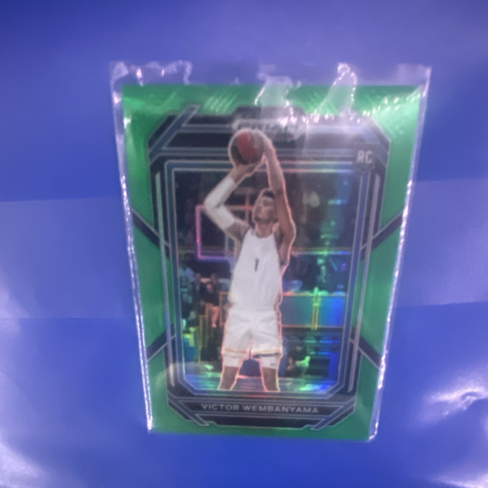 Panini 2023-24 Prizm Draft Picks Victor Wembanyama #2 Green Prizm Rookie Card