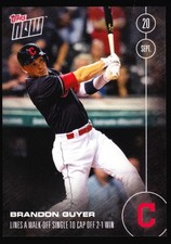Brandon Guyer Indians Walk-Off Royals Joakim Soria 2016 Topps Now #484