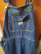 Vintage Liberty Bib Overalls Men's Size 42x30 Blue Denim Straight Leg