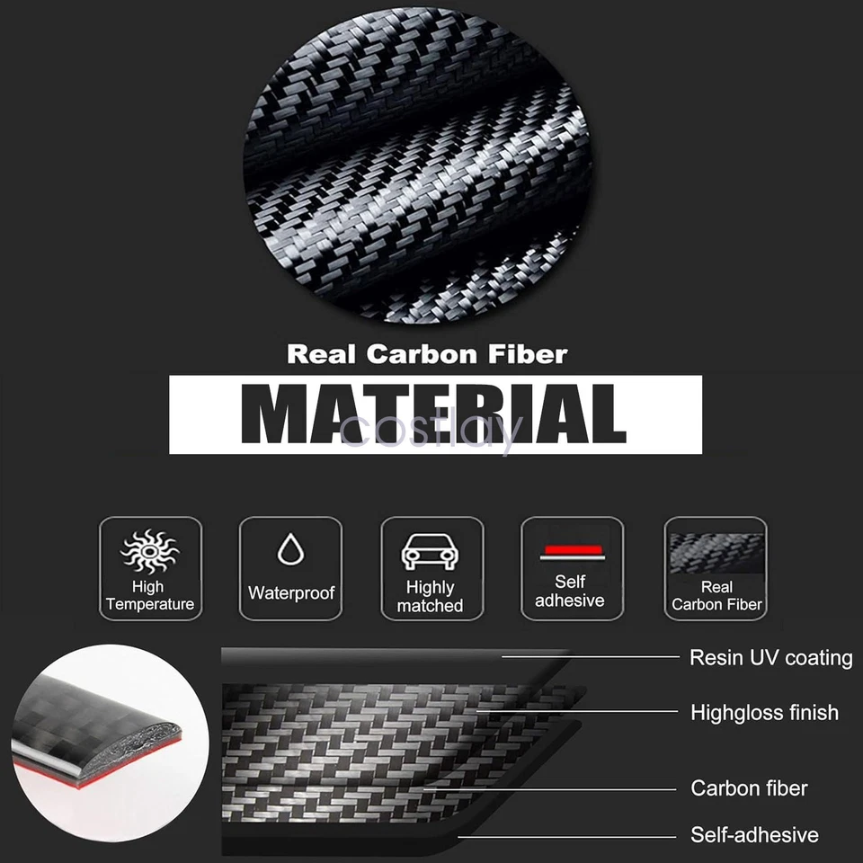 For Lexus IS250 IS350 13-18 Real Carbon Fiber Full Interior Kit Cover Trim 35X - Image 2 of 4