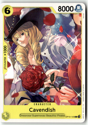 One Piece TCG Bandai No. OP10-105 Cavendish Englisch