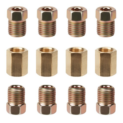 #ad #ad 3 16 Brake Line Pressure Fittings 12 Pieces 3 8 Inch 24 Threads Brass Brake ... $18.29