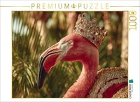 Calvendo Puzzle Majestic Flamingo With Crown | 1000 Pieces, Finished Size 25.2 ×