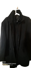 Manteau noir homme en laine – chaud et élégant  Taille XXL