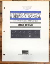 Amplificatore Sansui AU-6500 proprietario e manuale di servizio *originale*