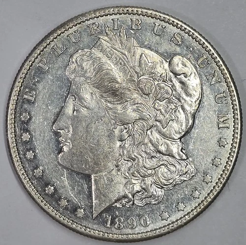 1890 S $1 Morgan Silver Dollar UNC