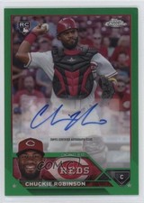 2023 Topps Chrome Update Green Refractor 78/99 Chuckie Robinson #AC-CR Auto 10k8