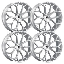 Set-4 2crave N42 24x10 5x1275x5 15mm Silver Pinstripe Wheels Rims 24 Inch