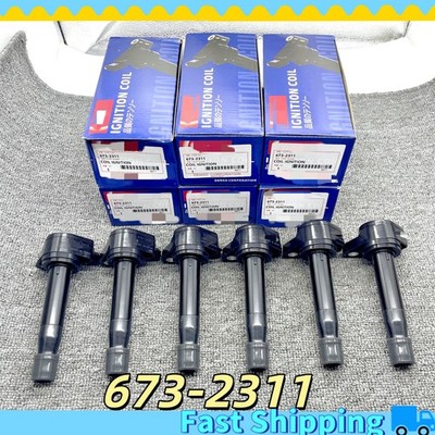 New For Honda Accord Odyssey 08-17 30520-R70-A01 6Pcs Ignition Coils 673-2311