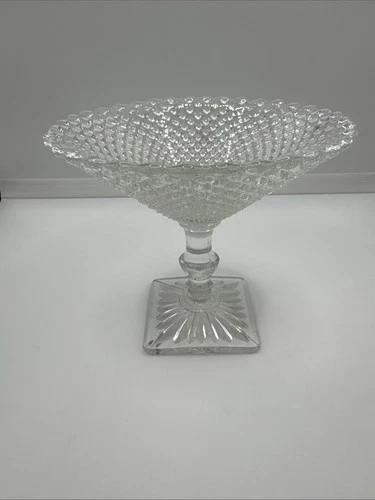 Vintage Anchor Hocking "Miss America"Clear Footed Compote
