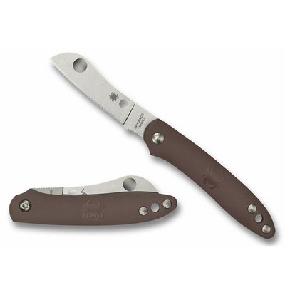 Spyderco Roadie, Lightweight Brown, Slip Joint - Plain Edge Folding Knife