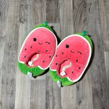 Squishmallow Wanda the watermelon plush slippers