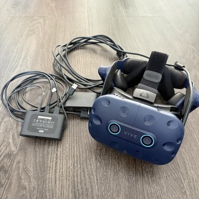 HTC Vive Pro Eye With Link Box And Cords Eye Tracking Headset - Tested Working