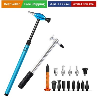 16PCS Car Paintless Dent Repair Tools Aluminum Dent Hammer with Knock Down He...