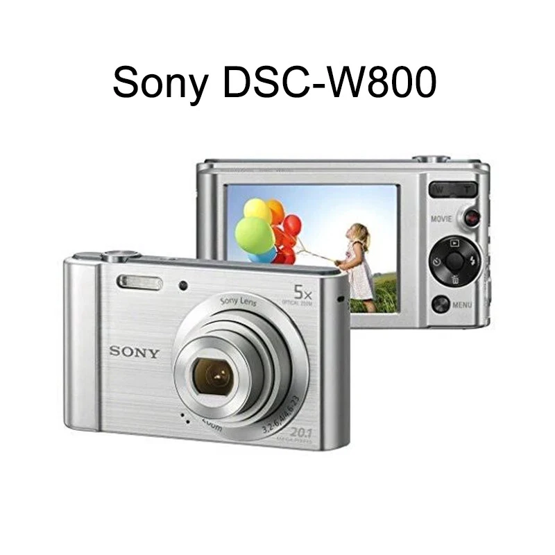 Sony Cyber-shot DSC-W800 20.1 MP 5x Optical Zoom Digital Camera - Black / Silver - Image 2 of 4
