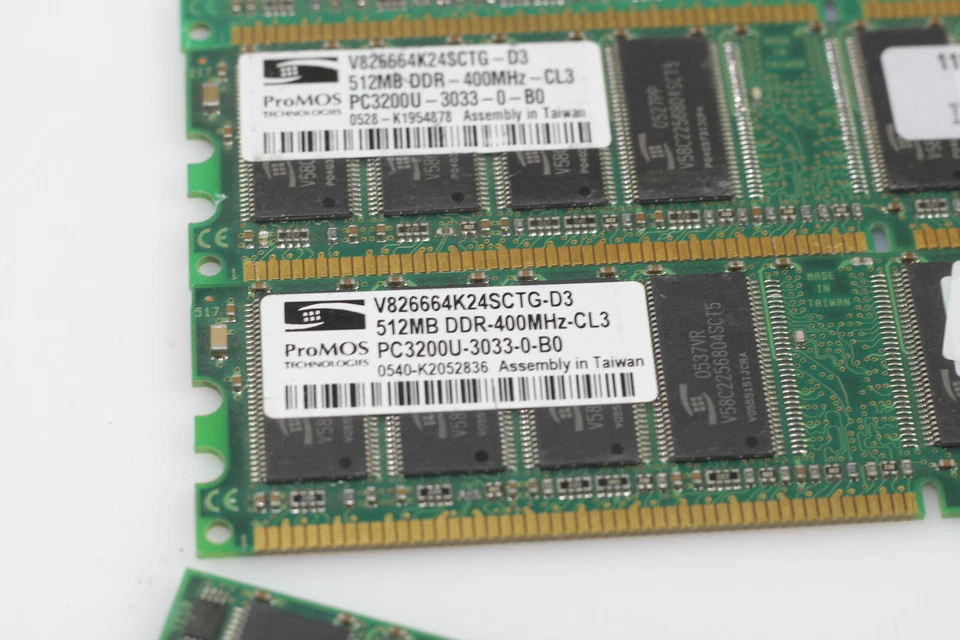 Lot of 4 Promos V826664K24SCTG-D3 512MB DDR-400 (PC-3200) PC-3200U RAM Memory - Image 3 of 3