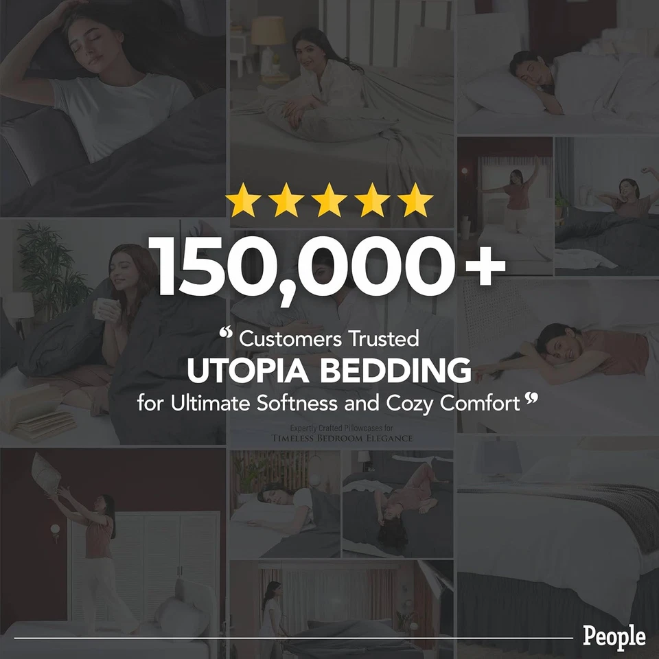 Set di lenzuola per letto California King, in microfibra spazzolata, resistente - Immagine 4 di 4