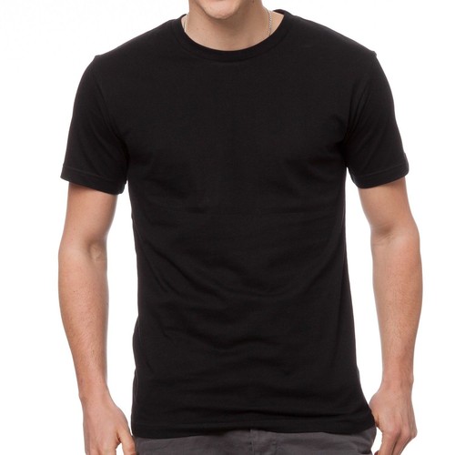 Cotton Blank T-shirt Tee BLACK Bulk 
