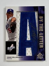 2008 Upper Deck SP Chad Billingsley By The Letter 