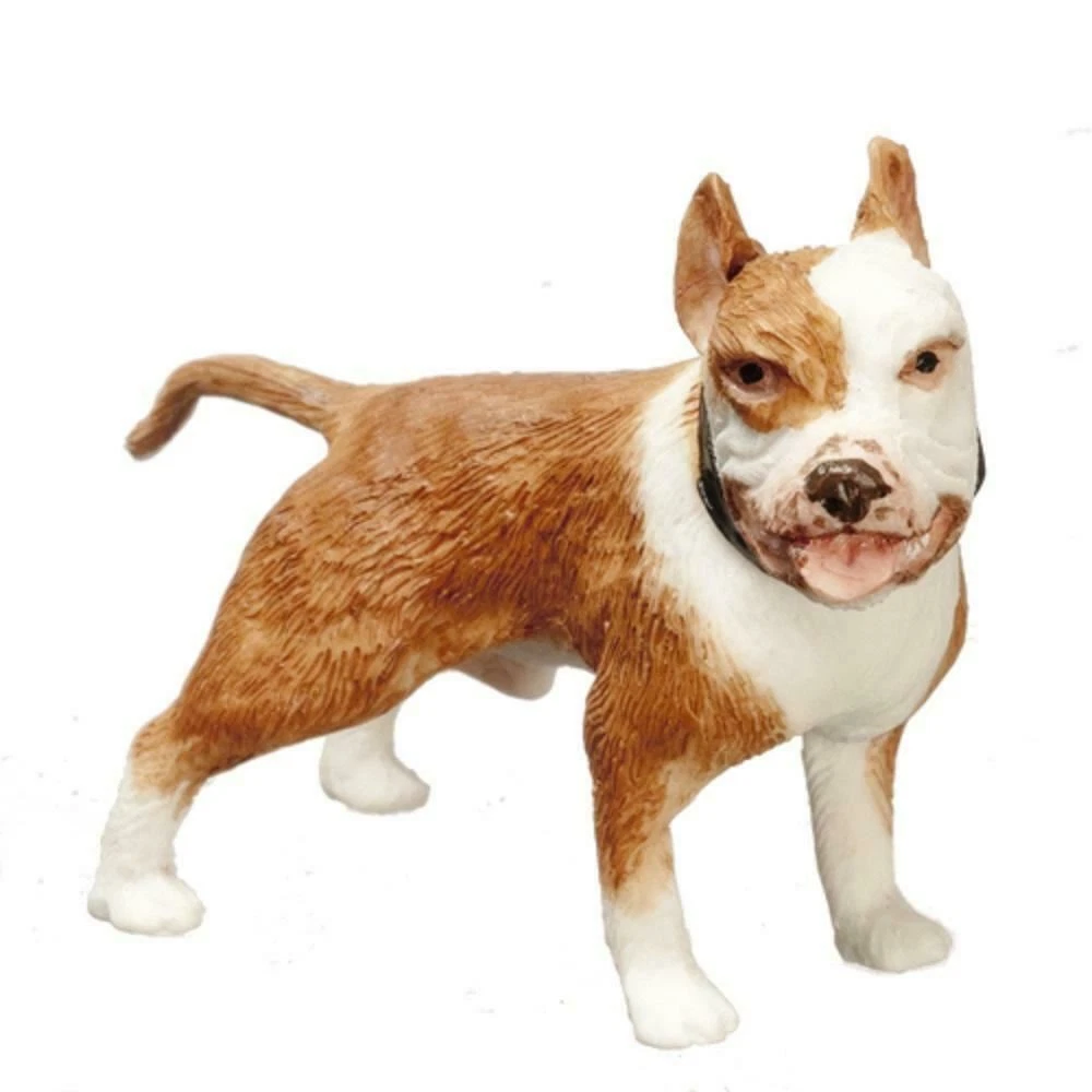 Dolls House Russet Brown Boxer Standing Miniature Pet Dog 1 12