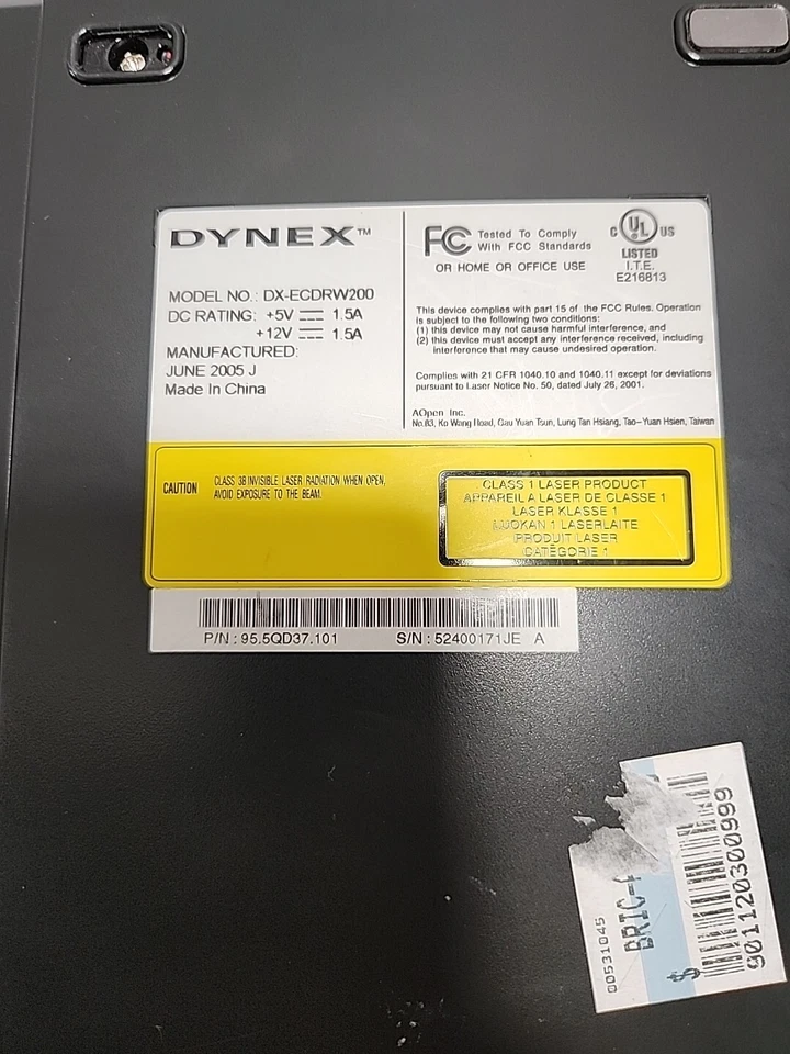 Dynex 52x32x52 External USB 2.0 CD-RW Drive DX-ECDRW200 - Image 3 of 4