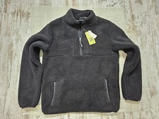 All in Motion Boys' Faux Shearling Fleece 1/4 Zip Pullover Size XL 16 Black