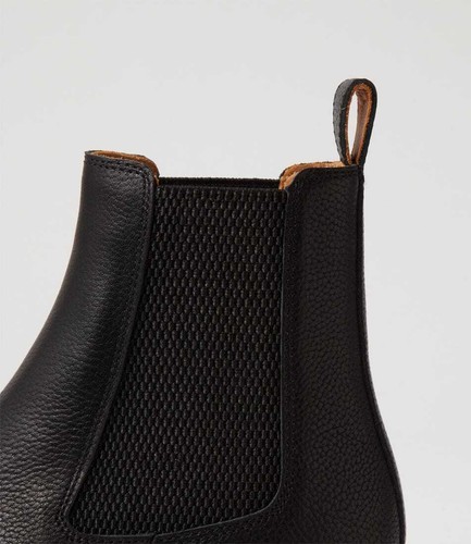 New Rollie Chelsea City All Black Tumble Leather Chelsea Boots Womens Shoes - Picture 5 of 5