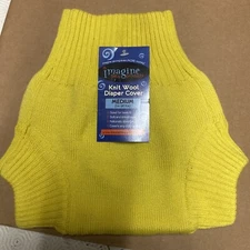 imagine baby product merino wool knit diaper cover Medium  Marigold Baby