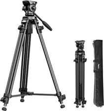 SmallRig 62'' Video Tripod Kit with 360° Fluid Head, Load up to 5kg 4684