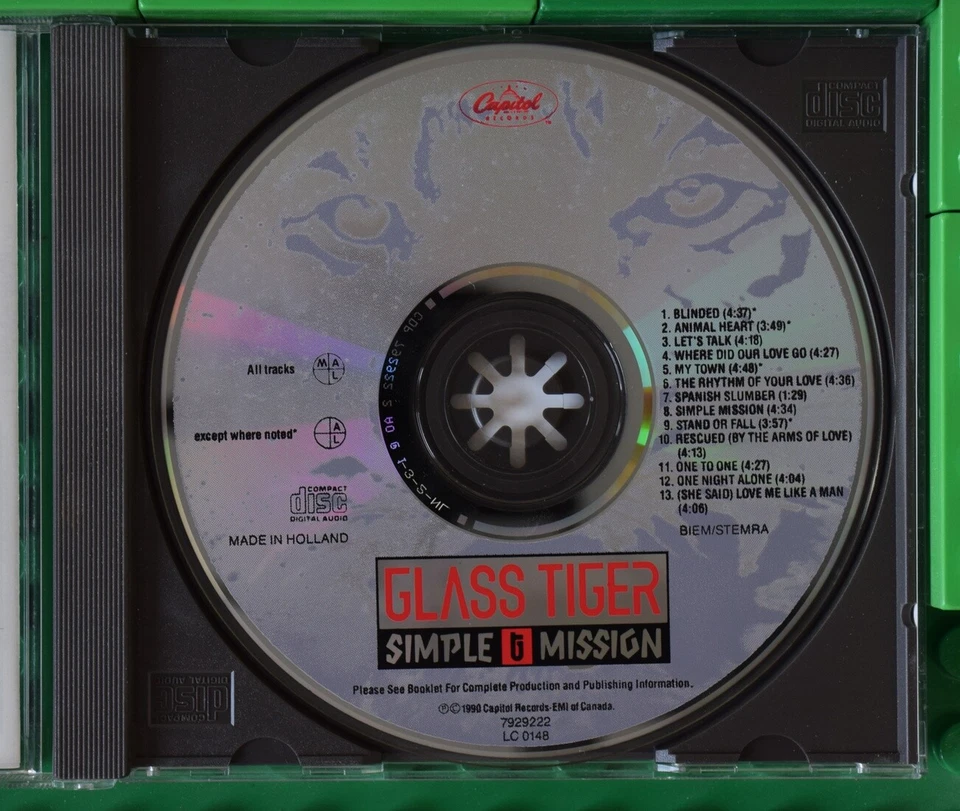 Glass Tiger - Simple Mission - Capitol Records - EMI - CD - Bild 3 von 4
